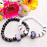 Charm with black obsidian bracelet RB Design 71