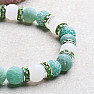 Cracked green agate and jade bracelet RB Design 73