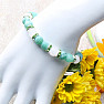 Cracked green agate and jade bracelet RB Design 73