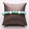 Cracked green agate and jade bracelet RB Design 73