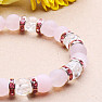 Pink velvet crystal bracelet RB Design 75