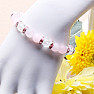 Pink velvet crystal bracelet RB Design 75