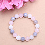 Rose quartz agate Botswana and jadeite bracelet RB Design 102