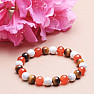 Tiger eye, carnelian and howlit bead bracelet RB Design 103