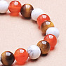 Tiger eye, carnelian and howlit bead bracelet RB Design 103