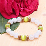 White cracked agate with ulexite bracelet RB Design 118