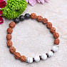 Rudraksha bracelet with lava stones and magnesite