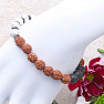 Rudraksha bracelet with lava stones and magnesite