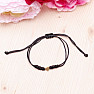 Heart cord drawstring bracelet black