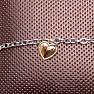 Stainless steel bracelet with hearts in gold color 20 cm