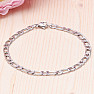 Curb style bracelet stainless steel silver color 20 cm