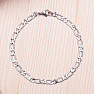 Curb style bracelet stainless steel silver color 20 cm