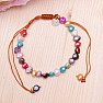 Women's pearl bracelet made of colored pearls with Shamballa fastening