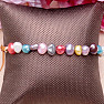 Women's pearl bracelet made of colored pearls with Shamballa fastening