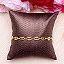 Cofee bean style bracelet stainless steel in gold color 22.5 cm