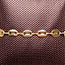 Cofee bean style bracelet stainless steel in gold color 22.5 cm