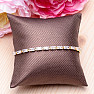 Glittering gold-plated bracelet with white cubic zirconia