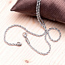 Rope style stainless steel necklace in steel color 60 cm