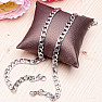 Necklace Curb style stainless steel in steel color 60 cm