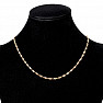 Singapore style stainless steel chain in 45 cm gold