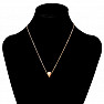 Necklace Cable stainless steel in gold color cubic zirconia Skull 45 cm