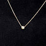 Necklace Cable stainless steel in gold color with cubic zirconia 44 cm