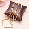 Rope style stainless steel necklace in gold color 60 cm