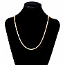 Rope style stainless steel necklace in gold color 60 cm