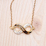 Necklace stainless steel in gold color Infinity 47 cm