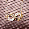 Necklace stainless steel in gold color Infinity 47 cm