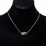 Necklace stainless steel in gold color Infinity 47 cm