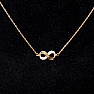 Necklace stainless steel in gold color Infinity 47 cm