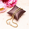 Rope style stainless steel necklace in gold color 50 cm