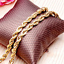 Rope style stainless steel necklace in gold color 50 cm