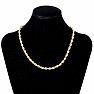 Rope style stainless steel necklace in gold color 50 cm