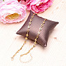 Coffee bean style stainless steel necklace in gold color 46 cm