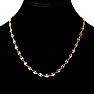 Coffee bean style stainless steel necklace in gold color 46 cm