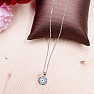 Necklace stainless steel in silver color Cubic zirconia 45 cm