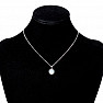 Necklace stainless steel in silver color Cubic zirconia 45 cm