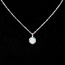 Necklace stainless steel in silver color Cubic zirconia 45 cm