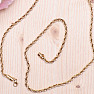 Rope style necklace stainless steel in gold color 60 cm, 4 mm