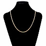 Rope style necklace stainless steel in gold color 60 cm, 4 mm