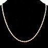 Rope style necklace stainless steel in gold color 60 cm, 4 mm