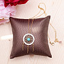 Necklace Cable stainless steel in gold color Dream catcher 41 cm