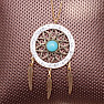 Necklace Cable stainless steel in gold color Dream catcher 41 cm