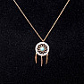 Necklace Cable stainless steel in gold color Dream catcher 41 cm