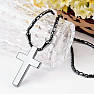 Hematite necklace with a cross