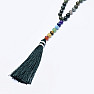 Japa Mala Chakra Necklace Made of Indian Agate Beads