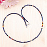 Lapis lazuli cut necklace with semi-precious stones