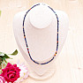 Lapis lazuli cut necklace with semi-precious stones